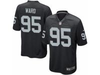 Men's Nike Oakland Raiders #95 Jihad Ward Game Black Team Color NFL Jersey