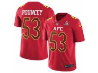 Men's Nike Pittsburgh Steelers #53 Maurkice Pouncey Limited Red 2017 Pro Bowl NFL Jersey