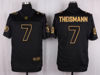 Men's Nike Redskins #7 Joe Theismann Pro Line Black Gold Collection Jersey