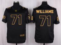 Men's Nike Redskins #71 Trent Williams Pro Line Black Gold Collection Jersey