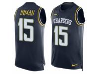 Men's Nike San Diego Chargers #15 Dontrelle Inman Navy Blue Player Name & Number Tank Top NFL Jersey