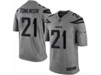 Men's Nike San Diego Chargers #21 LaDainian Tomlinson Limited Gray Gridiron NFL Jersey