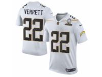 Men's Nike San Diego Chargers #22 Jason Verrett Elite White Team Rice 2016 Pro Bowl NFL Jersey