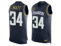 Men's Nike San Diego Chargers #34 Derek Watt Navy Blue Player Name & Number Tank Top NFL Jersey