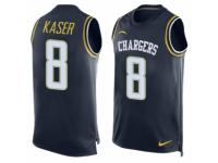 Men's Nike San Diego Chargers #8 Drew Kaser Navy Blue Player Name & Number Tank Top NFL Jersey