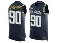 Men's Nike San Diego Chargers #90 Ryan Carrethers Navy Blue Player Name & Number Tank Top NFL Jersey