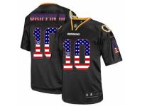 Men's Nike Washington Redskins #10 Robert Griffin III Elite Black USA Flag Fashion NFL Jersey