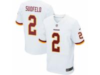 Men's Nike Washington Redskins #2 Nate Sudfeld Elite White NFL Jersey
