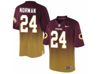 Men's Nike Washington Redskins #24 Josh Norman Limited Burgundy Red Gold Fadeaway NFL Jersey