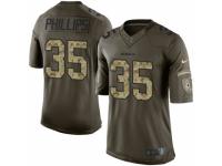 Men's Nike Washington Redskins #35 Dashaun Phillips Limited Green Salute to Service NFL Jersey