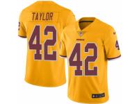 Men's Nike Washington Redskins #42 Charley Taylor Limited Gold Rush NFL Jersey