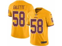 Men's Nike Washington Redskins #58 Junior Galette Limited Gold Rush NFL Jersey