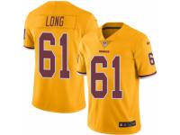 Men's Nike Washington Redskins #61 Spencer Long Limited Gold Rush NFL Jersey