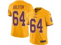 Men's Nike Washington Redskins #64 Kedric Golston Limited Gold Rush NFL Jersey