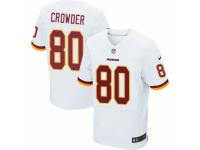 Men's Nike Washington Redskins #80 Jamison Crowder Elite White NFL Jersey