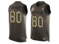 Men's Nike Washington Redskins #80 Jamison Crowder Green Salute to Service Tank Top NFL Jersey