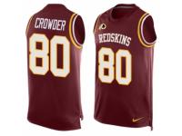 Men's Nike Washington Redskins #80 Jamison Crowder Red Player Name & Number Tank Top NFL Jersey