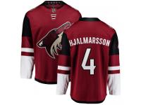 Men's Niklas Hjalmarsson Breakaway Burgundy Red Home NHL Jersey Arizona Coyotes #4