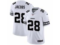 Men's Oakland Raiders #28 Josh Jacobs White Team Logo Cool Edition Jersey