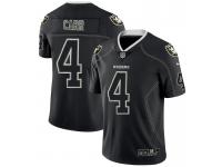 Men's Oakland Raiders #4 Derek Carr NFL 2018 Lights Out Black Color Rush Limited Jersey