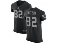 Men's Oakland Raiders #82 Jordy Nelson Nike Black Vapor Untouchable Custom Elite Jersey