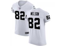 Men's Oakland Raiders #82 Jordy Nelson Nike White Vapor Untouchable Custom Elite Jersey