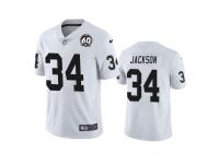 Men's Oakland Raiders Bo Jackson White 60th Anniversary Vapor Limited Jersey