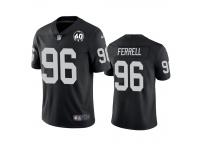 Men's Oakland Raiders Clelin Ferrell Black 60th Anniversary Vapor Limited Jersey