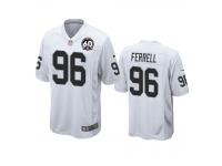 Men's Oakland Raiders Clelin Ferrell White 60th Anniversary Game Jersey