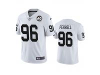 Men's Oakland Raiders Clelin Ferrell White 60th Anniversary Vapor Limited Jersey