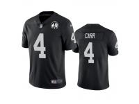 Men's Oakland Raiders Derek Carr Black 60th Anniversary Vapor Limited Jersey