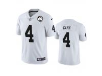 Men's Oakland Raiders Derek Carr White 60th Anniversary Vapor Limited Jersey