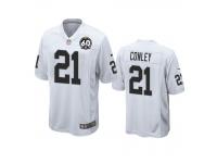 Men's Oakland Raiders Gareon Conley White 60th Anniversary Game Jersey