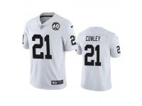 Men's Oakland Raiders Gareon Conley White 60th Anniversary Vapor Limited Jersey