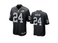 Men's Oakland Raiders Johnathan Abram Black 60th Anniversary Game Jersey