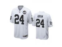 Men's Oakland Raiders Johnathan Abram White 60th Anniversary Game Jersey