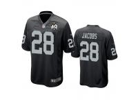 Men's Oakland Raiders Josh Jacobs Black 60th Anniversary Game Jersey