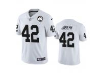 Men's Oakland Raiders Karl Joseph White 60th Anniversary Vapor Limited Jersey