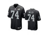 Men's Oakland Raiders Kolton Miller Black 60th Anniversary Game Jersey