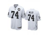 Men's Oakland Raiders Kolton Miller White 60th Anniversary Game Jersey