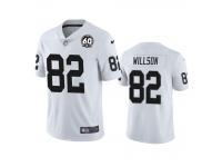 Men's Oakland Raiders Luke Willson White 60th Anniversary Vapor Limited Jersey