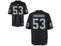 Men's Oakland Raiders Retired Player #53 Bill Romanowski Black NFL Nike Elite Jersey