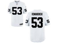 Men's Oakland Raiders Retired Player #53 Bill Romanowski White NFL Nike Elite Jersey