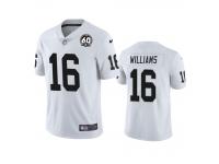 Men's Oakland Raiders Tyrell Williams White 60th Anniversary Vapor Limited Jersey