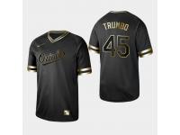 Men's Orioles 2019 Black Golden Edition Mark Trumbo V-Neck Stitched Jersey