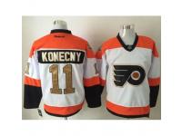 Men's Philadelphia Flyers #11 Travis Konecny White 3rd Stitched NHL Jersey