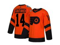 Men's Philadelphia Flyers #14 Sean Couturier Adidas Orange Authentic 2019 Stadium Series NHL Jersey
