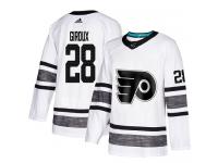 Men's Philadelphia Flyers #28 Claude Giroux Adidas White Authentic 2019 All-Star NHL Jersey