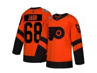 Men's Philadelphia Flyers #68 Jaromir Jagr Adidas Orange Authentic 2019 Stadium Series NHL Jersey