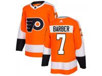 Men's Philadelphia Flyers #7 Bill Barber adidas Orange Authentic Jersey